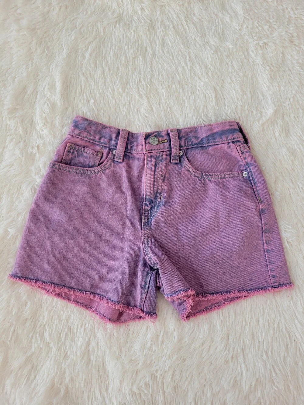 Old Navy Bundle Of 3 Pairs Denim Shorts Blue, Pink, White Girls Size 12